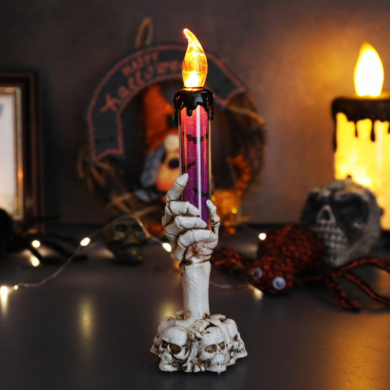 LED candle decoration shaped like a ghost hand for Halloween