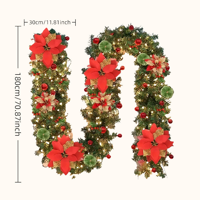 🎄 Christmas wreath made of pine needles for the door, the mantelpiece, and as a Christmas decoration for your home