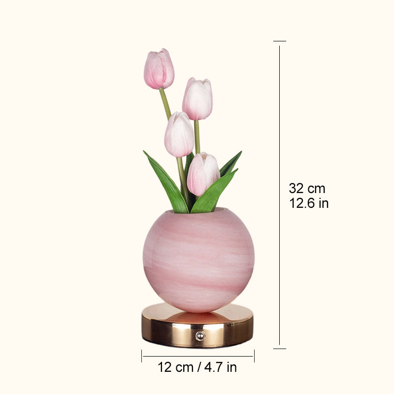 Dreamy Tulip Orchid Night Light Romantic Bedside Lamp