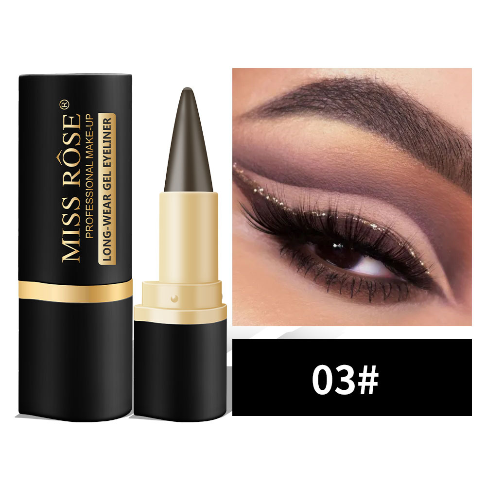 Naturlig svart, långvarig gel-eyeliner, vattentät, naturlig formula, säker och ofarlig, mild och lätt att ta bort.