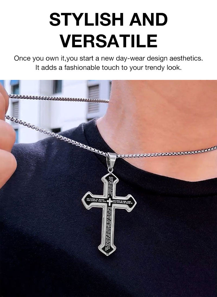 ✝️ Korshalsband med ”Fader vår” – Unisex