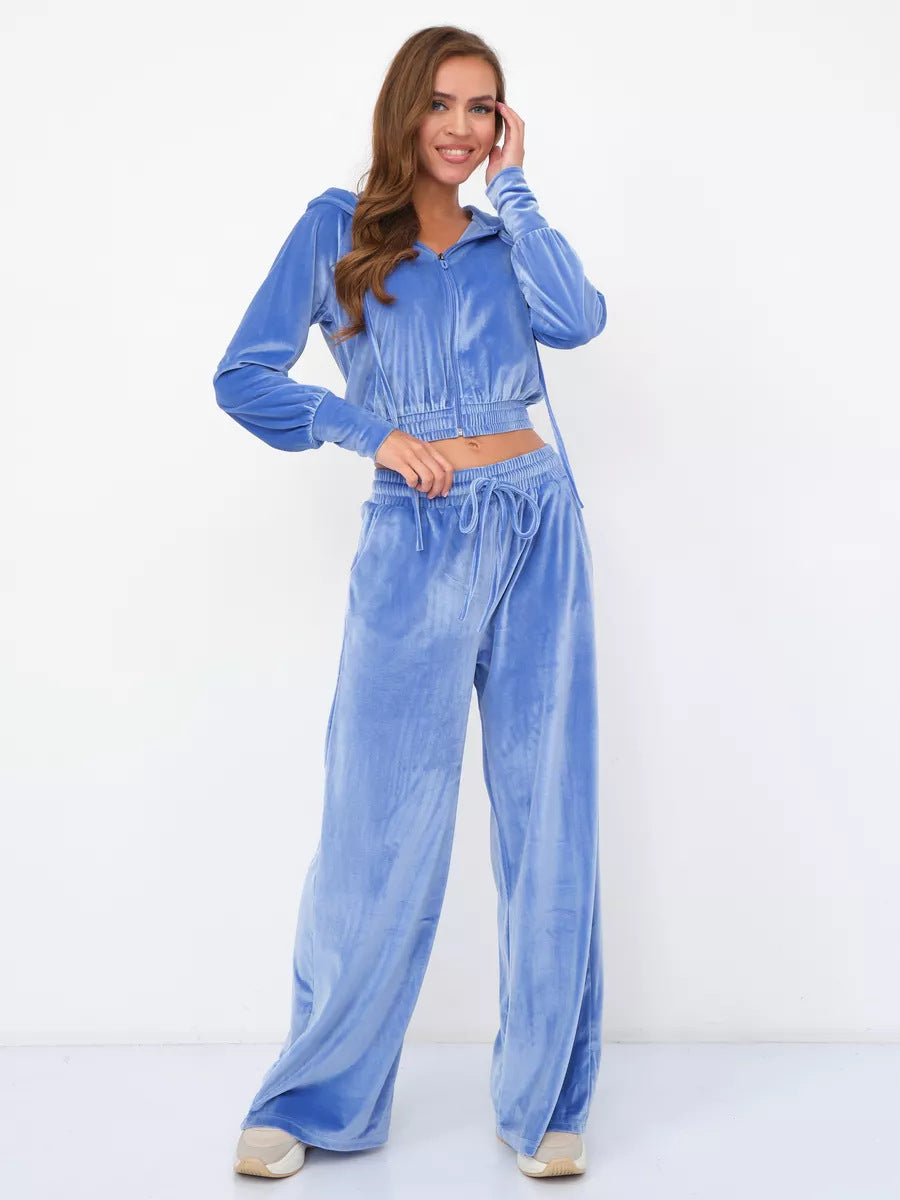 Damtröja Med Dragkedja Och Byxor, 2-delat Set