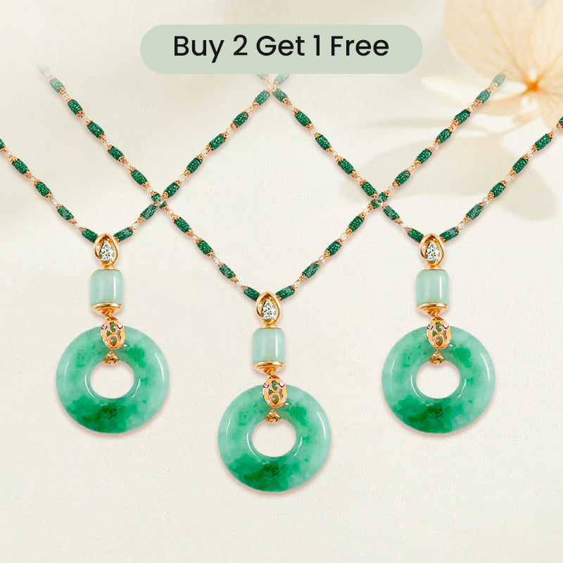 Hänge i rund form med jade-look – tidlöst symbol för harmoni och balans 💚🌿