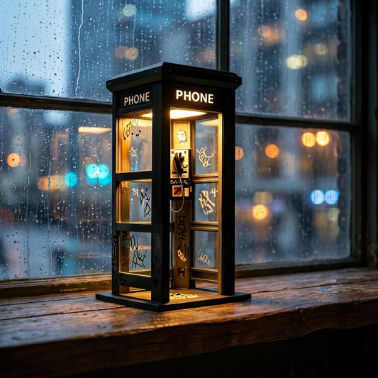 📞50 % RABATT JUST NU✨Stämningsbelysning i form av en vintage telefonkiosk