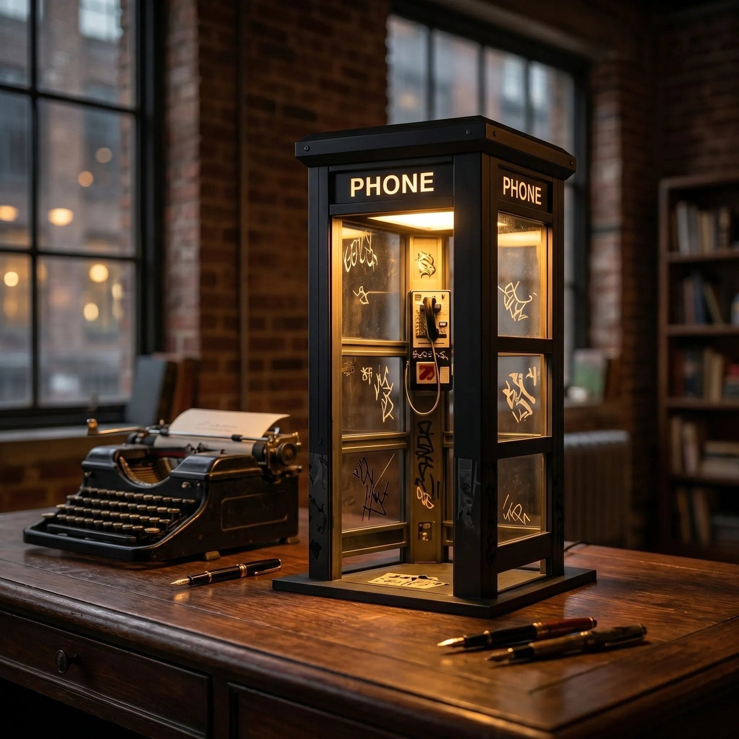 📞50 % RABATT JUST NU✨Stämningsbelysning i form av en vintage telefonkiosk