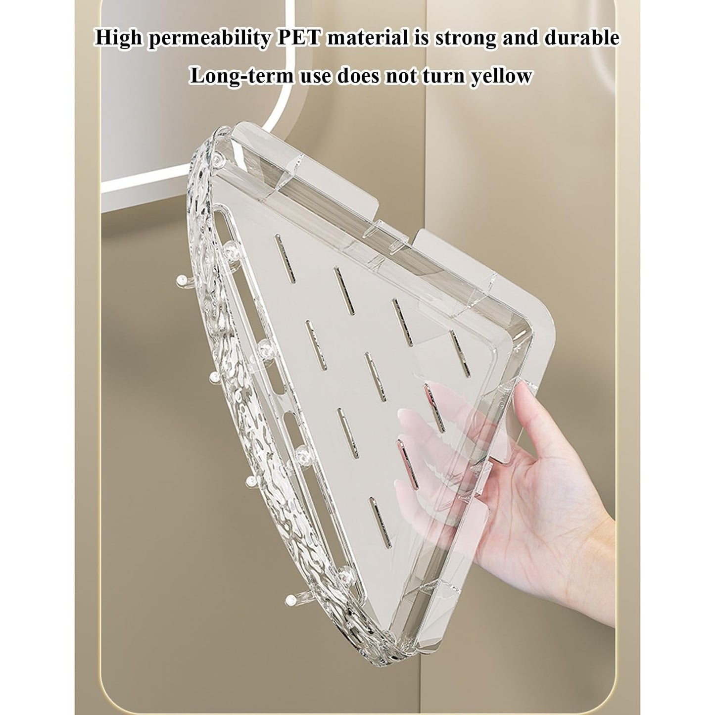 Leichtes, stanzfreies Aufbewahrungsregal im Luxusstil/Suction cup wall-mounted storage rack