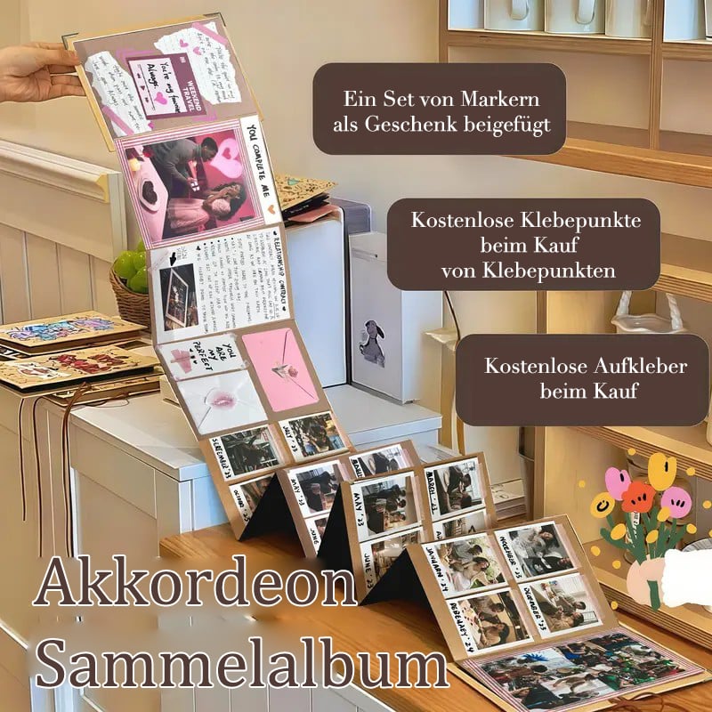 ✨Minnesbevararen: 230 cm hopfällbart scrapbookalbum 📚