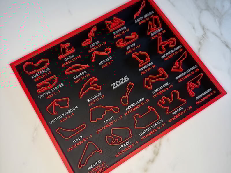 🏎️SISTA DAGENS REA – 49 % RABATT📅Formel 1-kalender 2026 F1