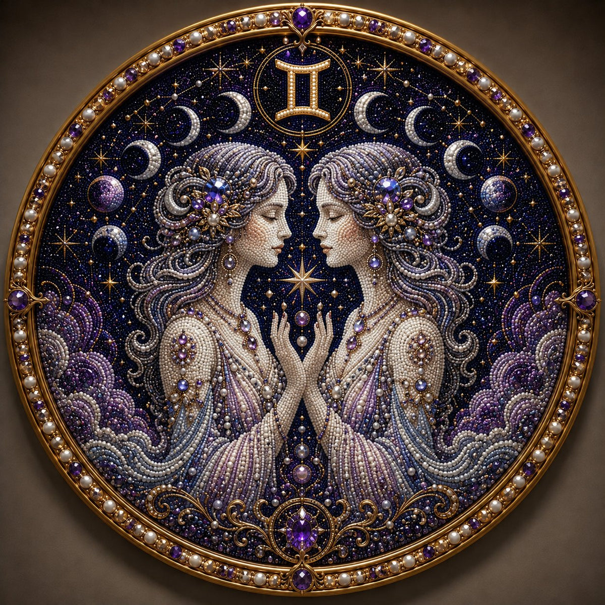 🔥 12 Zodiac Signs Pearl Art Kit ♈🌙