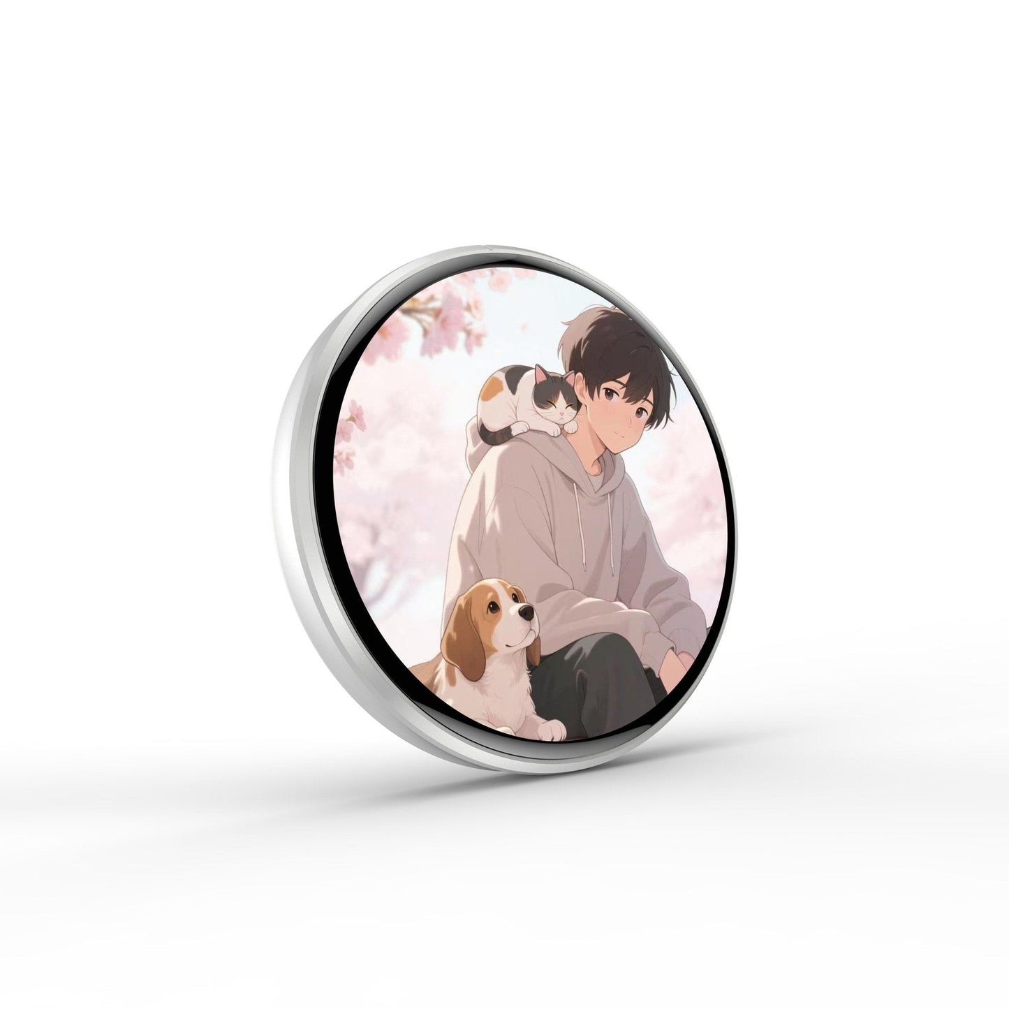 📱 Pixel Touch Digital Badge Screen – 📸 500 mAh lättviktig foto-/video-/GIF-pin