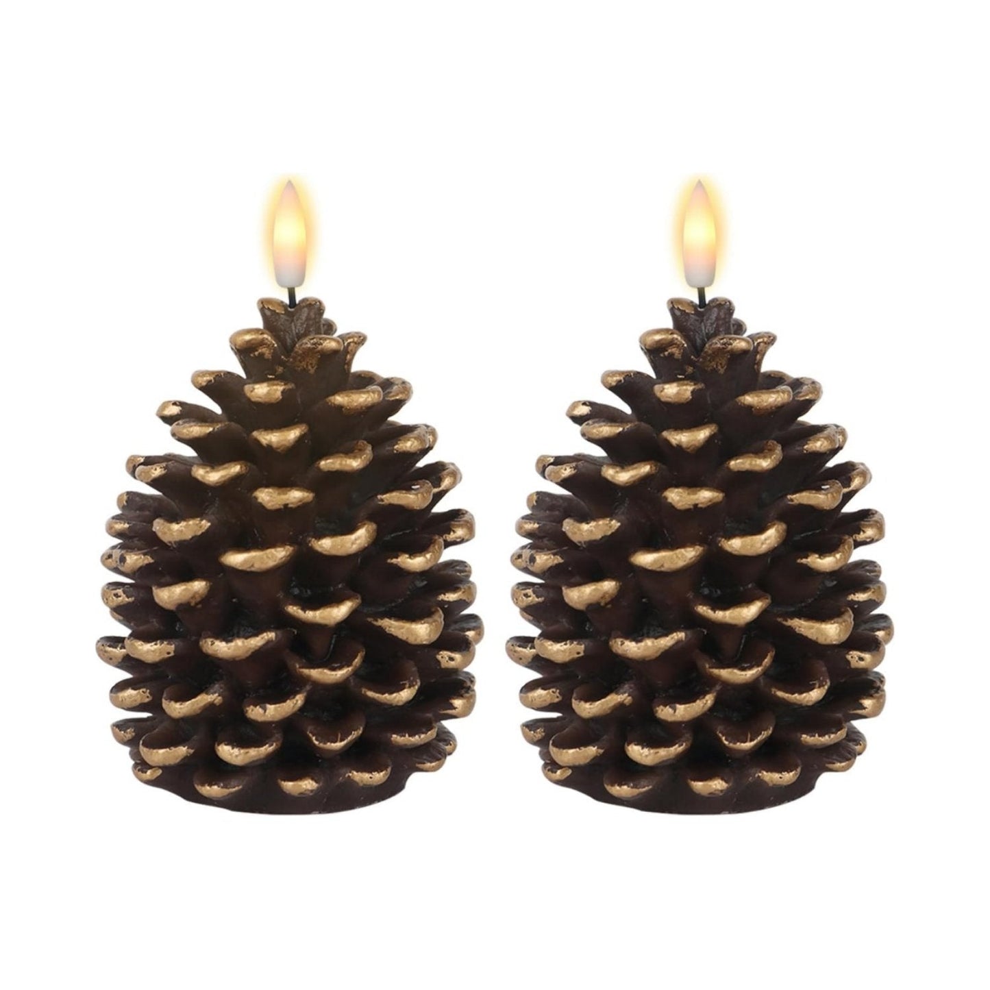 🔥 Flameless Pinecone Candles batteridrivna /🎅2025 Christmas Promos🔥Flameless Pinecone Candles batteridrivna med 6 timmars timer