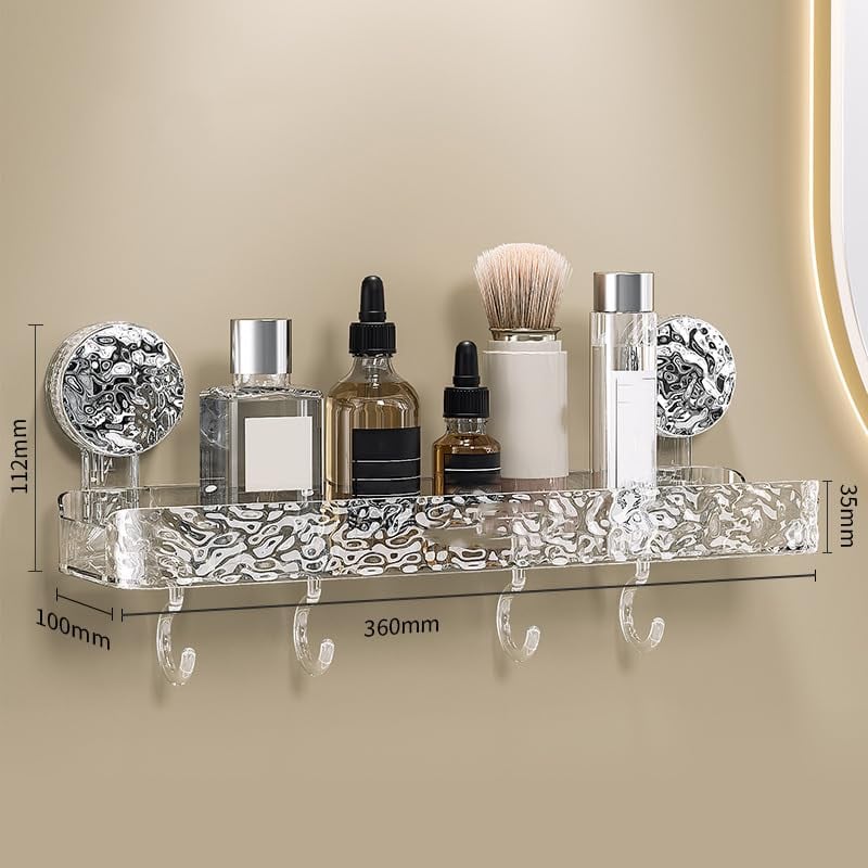 Leichtes, stanzfreies Aufbewahrungsregal im Luxusstil/Suction cup wall-mounted storage rack