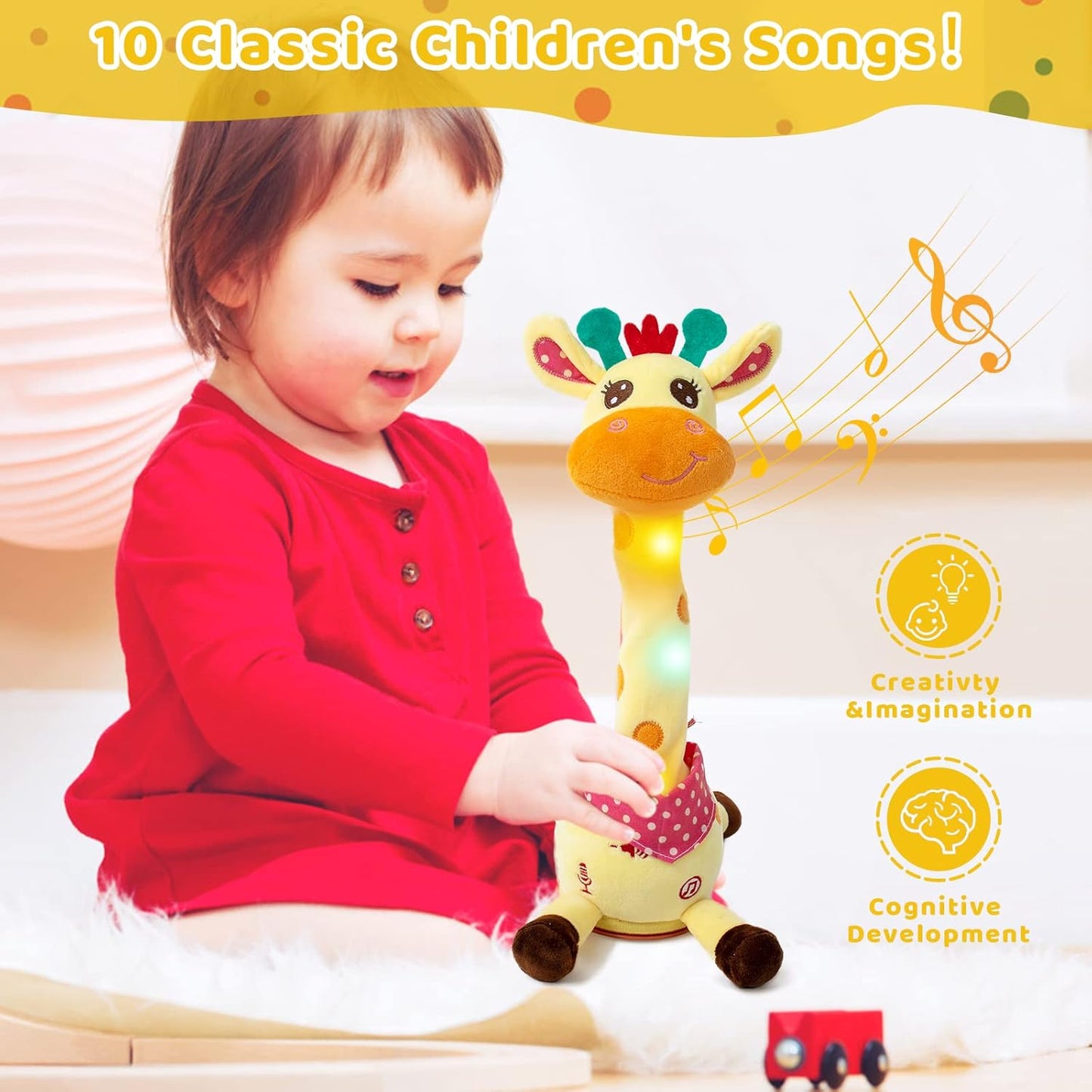 🎉 Bästsäljande musikaliska giraffleksak – sjunger, dansar och upprepar vad du säger! 🦒🎵🗣️