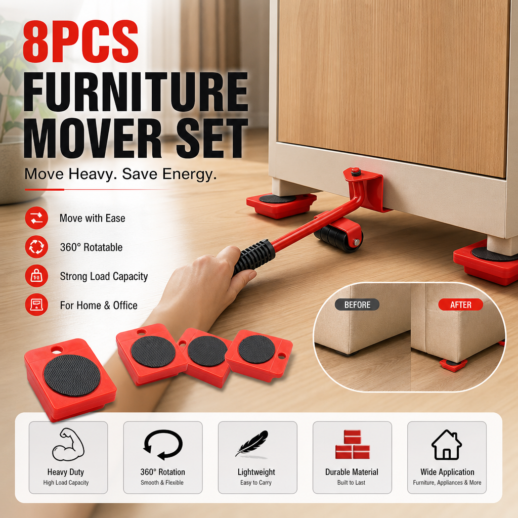 🏠 LIMITED-TIME 50% OFF! ⚡ Furniture Lifter Sliders – Labor‑Saving, Sturdy, Practical ✅