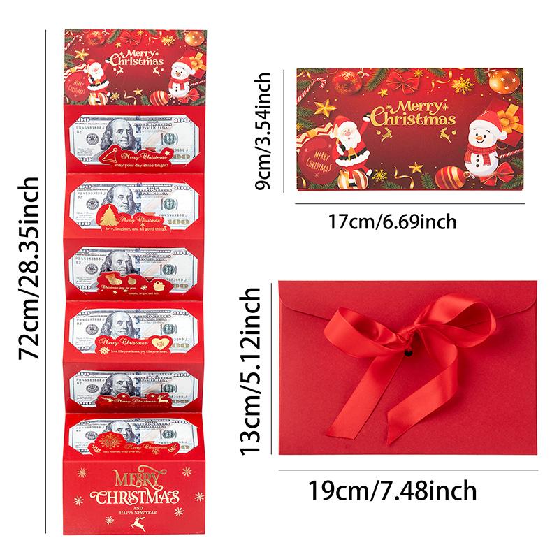 🎄 Julkuvert med kontanter och pengaklipp