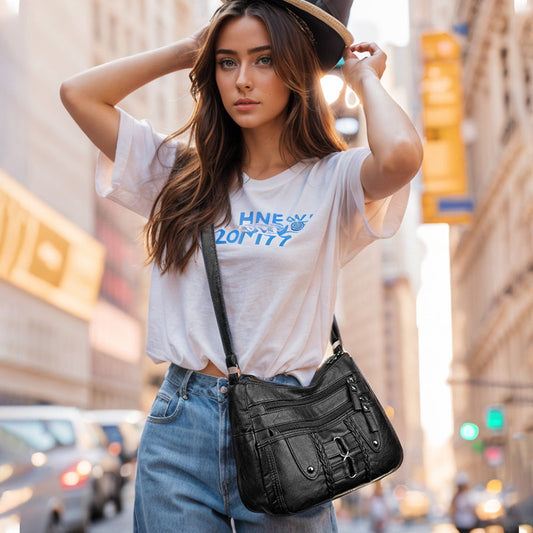 Vintage weiche PU-Ledertasche für Frauen
