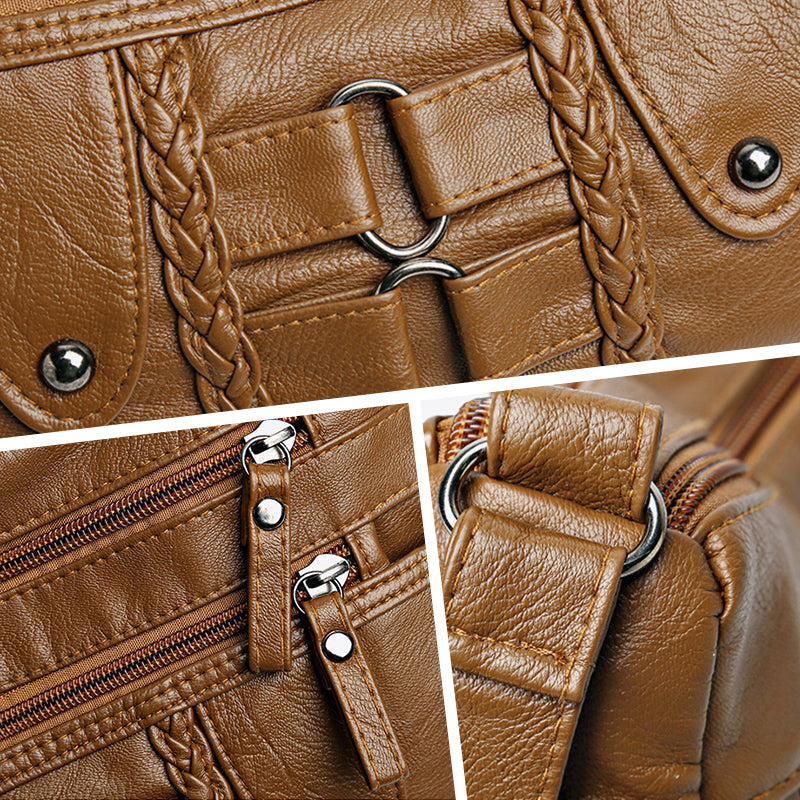 Vintage weiche PU-Ledertasche für Frauen