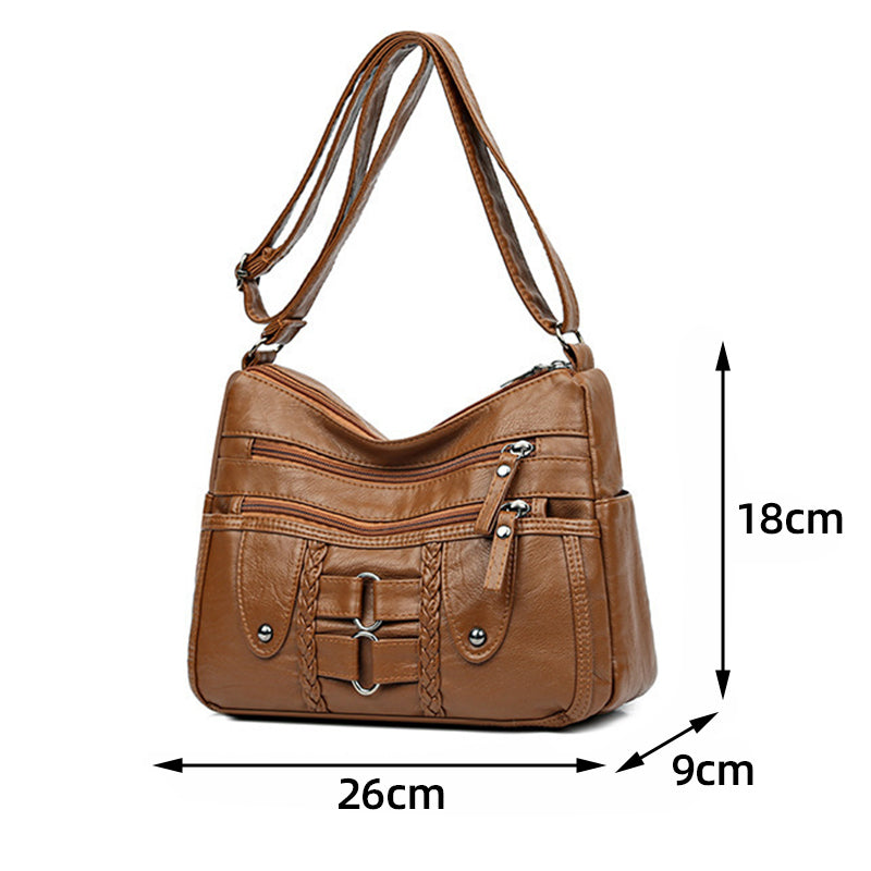 Vintage weiche PU-Ledertasche für Frauen