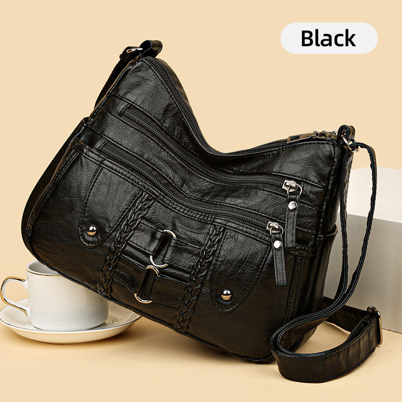 Vintage weiche PU-Ledertasche für Frauen