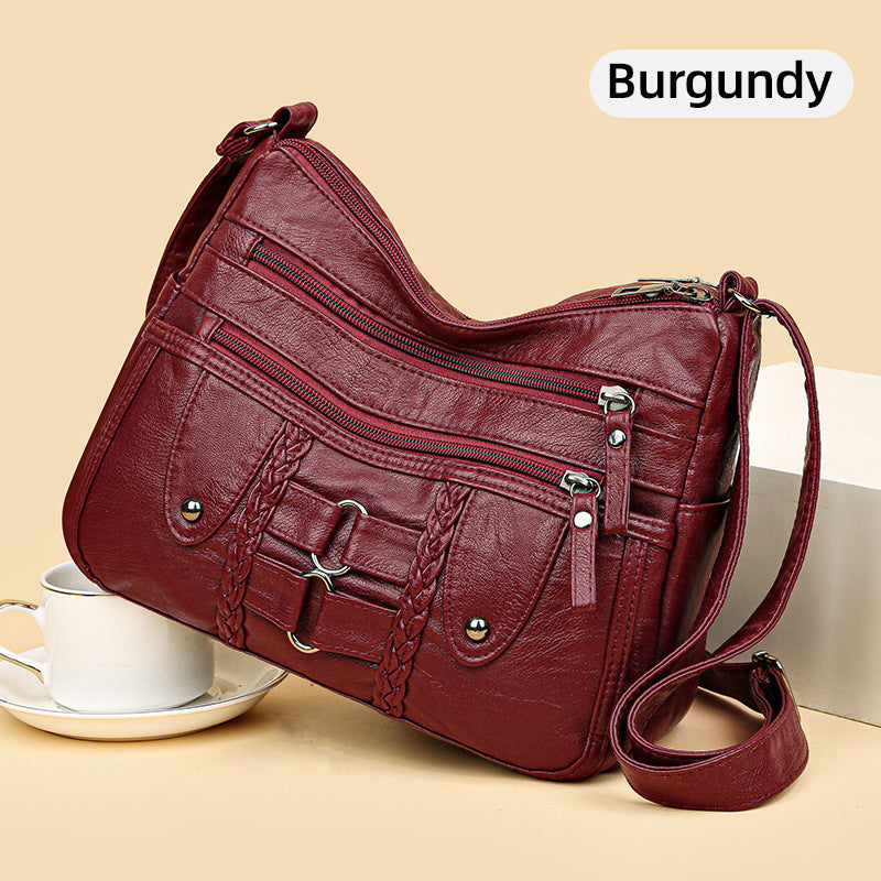 Vintage weiche PU-Ledertasche für Frauen