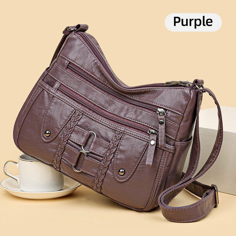 Vintage weiche PU-Ledertasche für Frauen