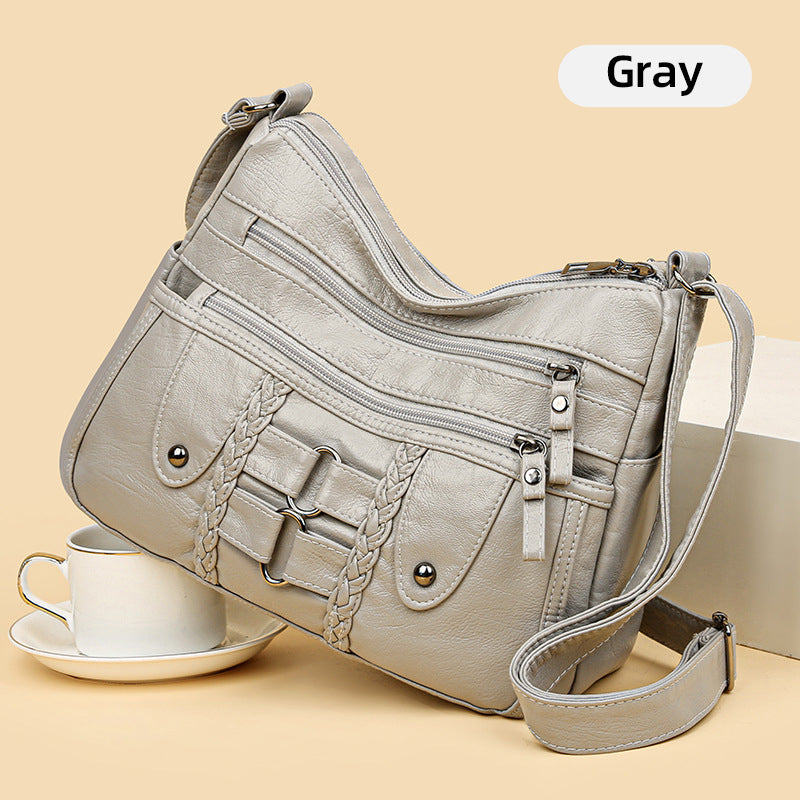 Vintage weiche PU-Ledertasche für Frauen