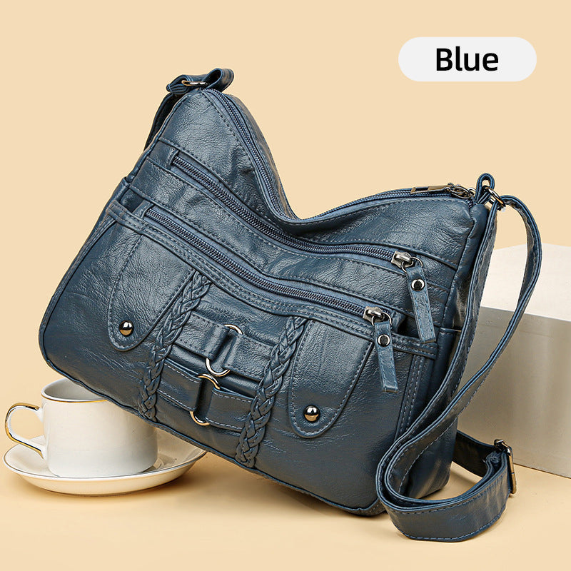 Vintage weiche PU-Ledertasche für Frauen