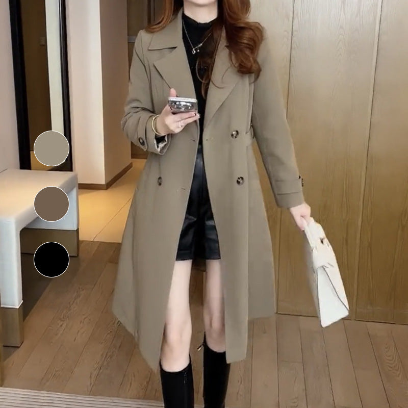 ⏳Begränsat erbjudande⏰Elegant trenchcoat med plyschfoder för kvinnor i hög kvalitet💖