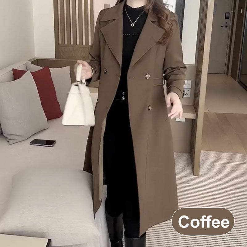⏳Begränsat erbjudande⏰Elegant trenchcoat med plyschfoder för kvinnor i hög kvalitet💖