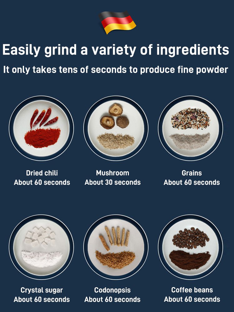 ⏳ Tidsbegränsad special⏰ Stor kapacitet Elektrisk höghastighets kross- och slipkopp 🫘