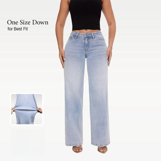 Mellanlåg midja Baggy Jeans