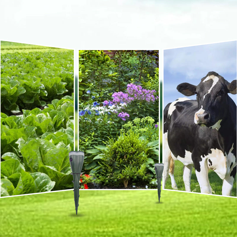 Solcellsdriven vattentät mullvadsavvisare med skruv