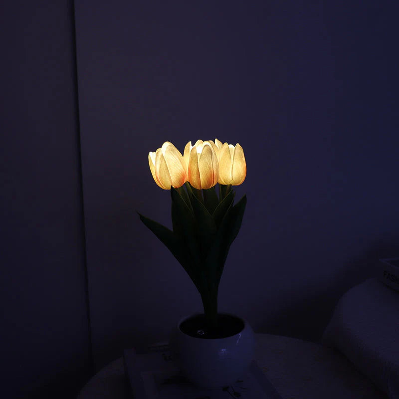 LED Tulpan Nattlampa Blomsterbordslampa🌷
