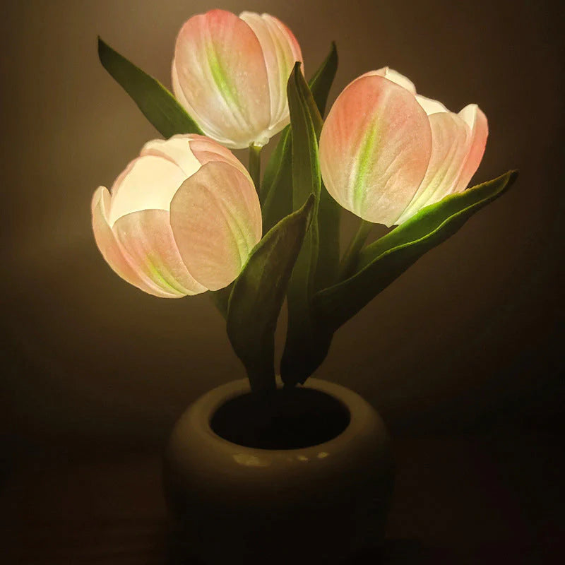 LED Tulpan Nattlampa Blomsterbordslampa🌷