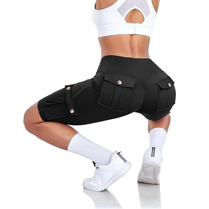 Bikershorts med hög midja i stretch för kvinnor