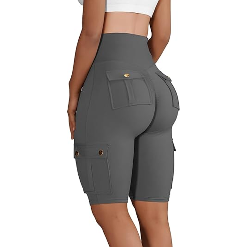 Bikershorts med hög midja i stretch för kvinnor
