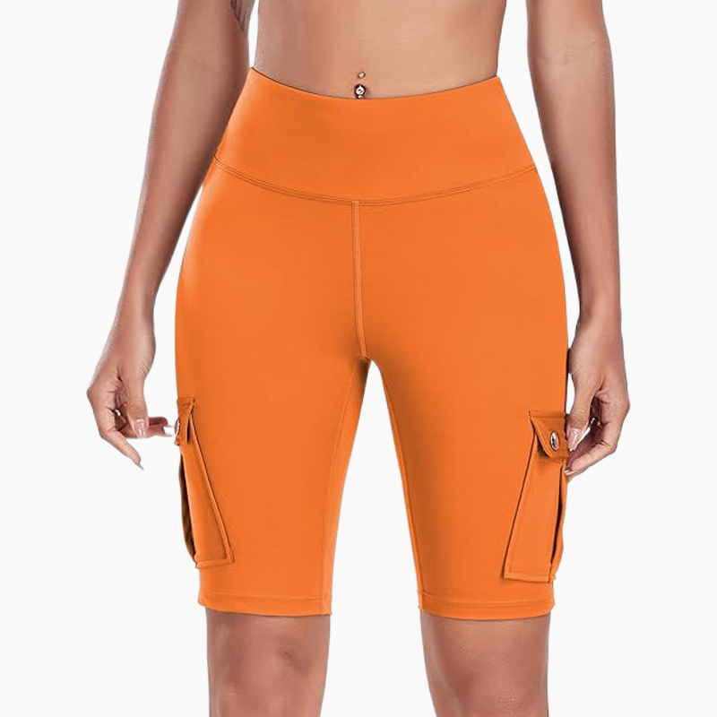 Bikershorts med hög midja i stretch för kvinnor