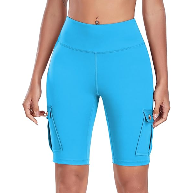 Bikershorts med hög midja i stretch för kvinnor