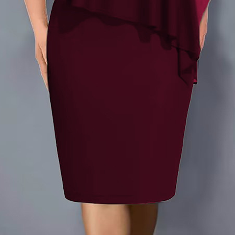 ✨V-Neck Chiffongklänning med sjal och strass