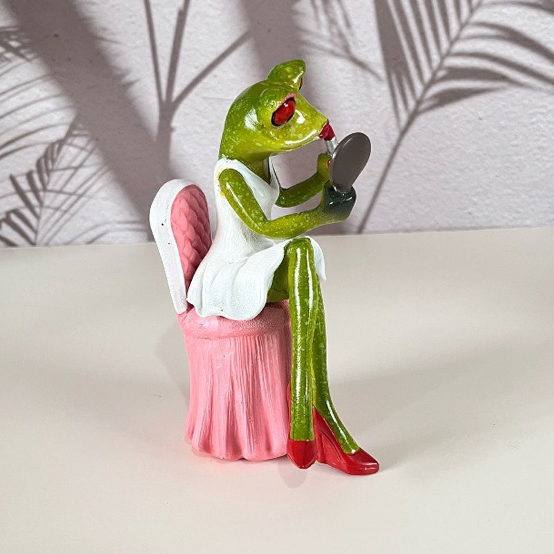 Inomhus- och Utomhusprydnad I Form Av En Groda