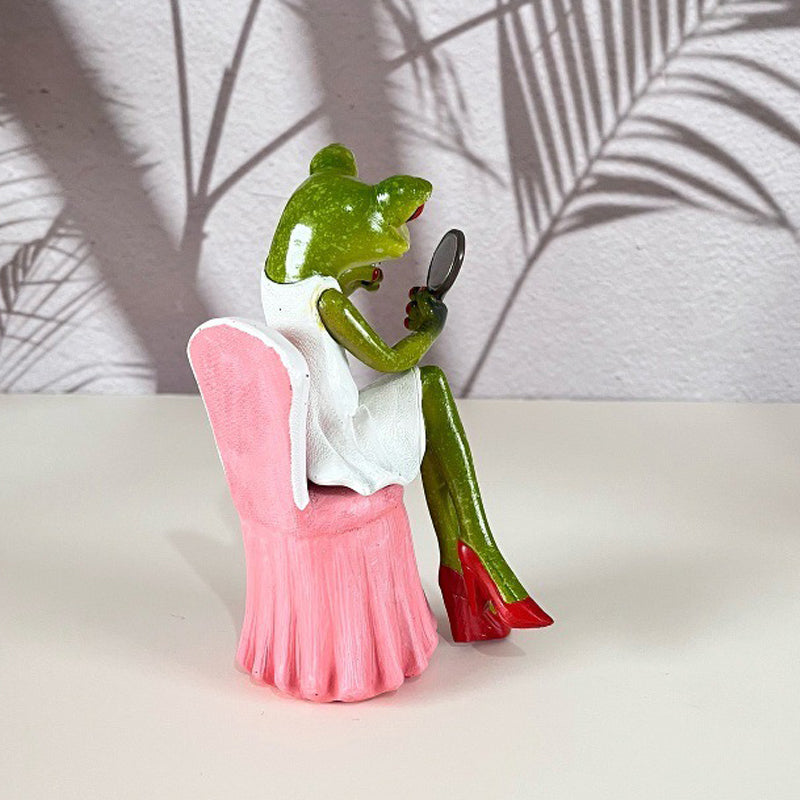 Inomhus- och Utomhusprydnad I Form Av En Groda