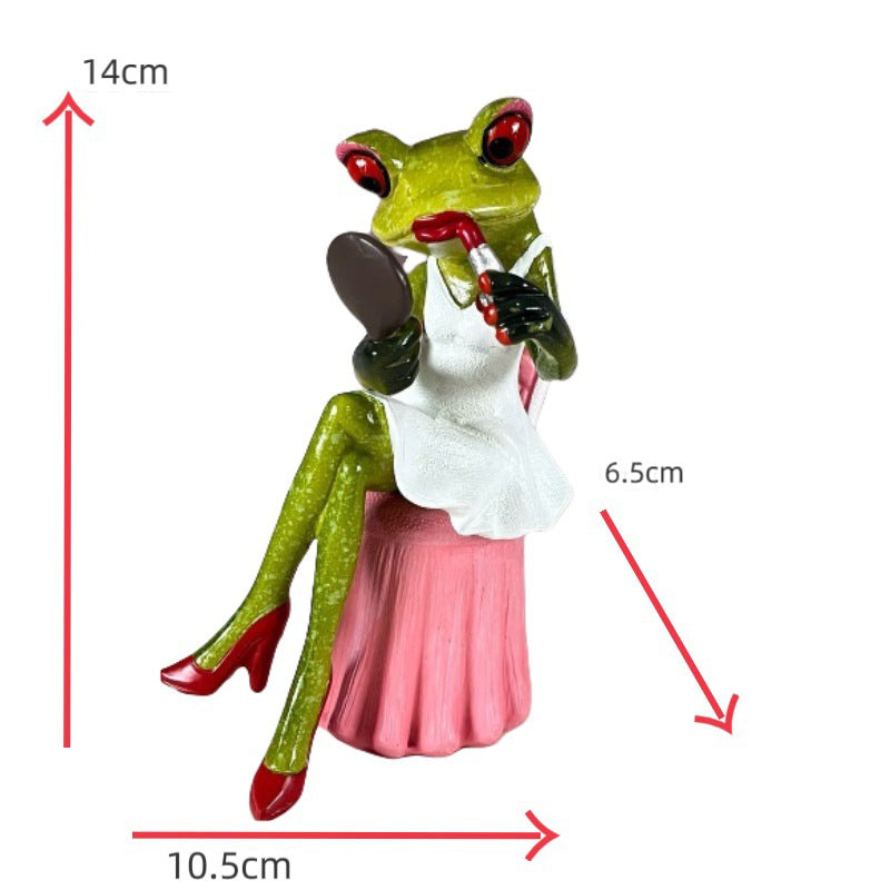 Inomhus- och Utomhusprydnad I Form Av En Groda