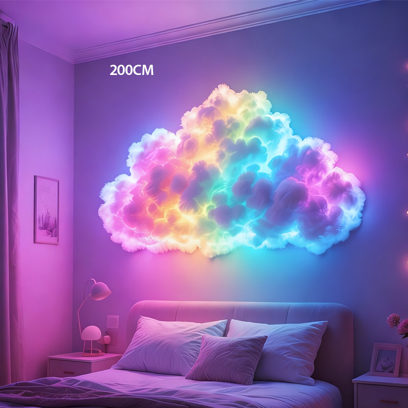 ⏳Begränsat erbjudande⏰DIY-belysning "Åskmoln" med LED och USB-strömförsörjning🌈☁️