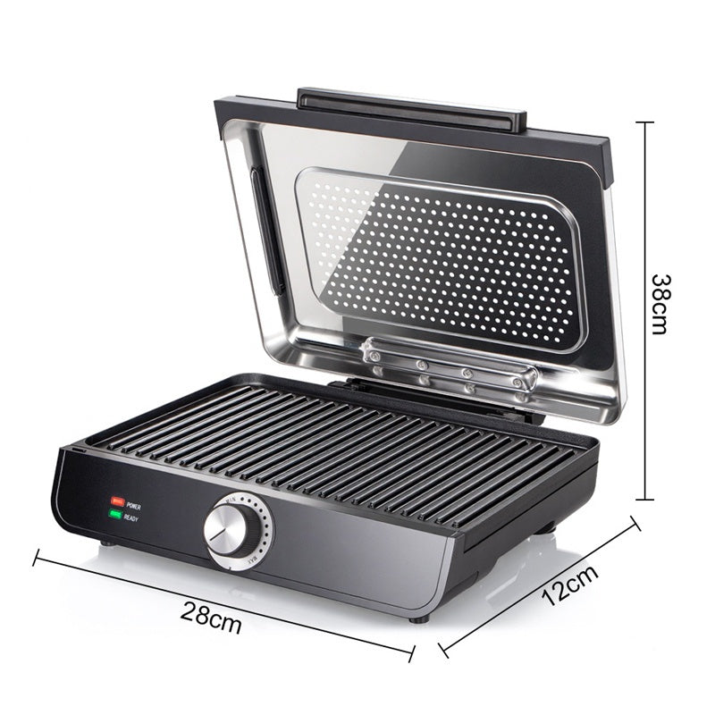 ⏳Begränsat erbjudande⏰Rökfri inomhusgrill 2200 W med nonstick-belagd platta🥩