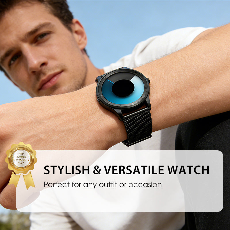 ⌚ BEGRÄNSAD TID: 50 % RABATT! ✨ Handlöst kvartsur för män – minimalistiskt, vattentätt till 30 meter, armband i stål 🌀