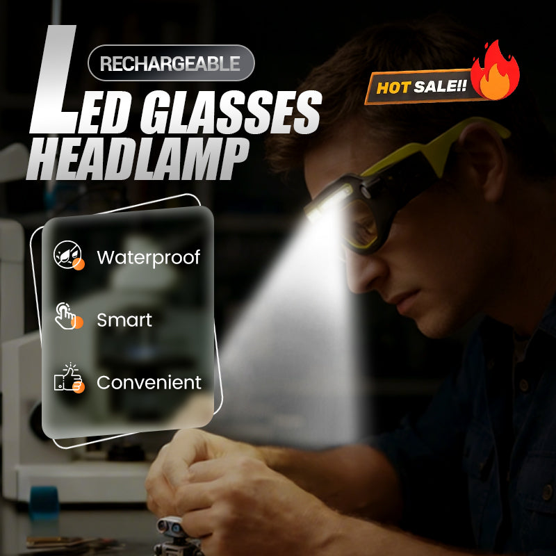 ⏰Uppladdningsbar LED-glasögon med pannlampa