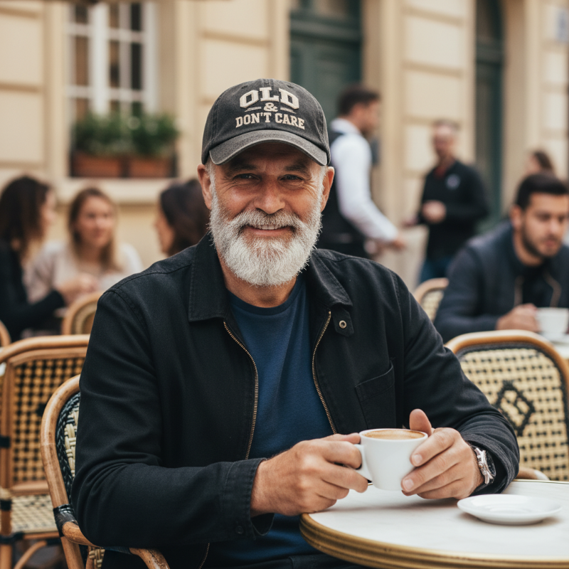Retrobaseballkeps „Old & Don’t Care“ – Broderad keps i vintage-stil 🧢✨