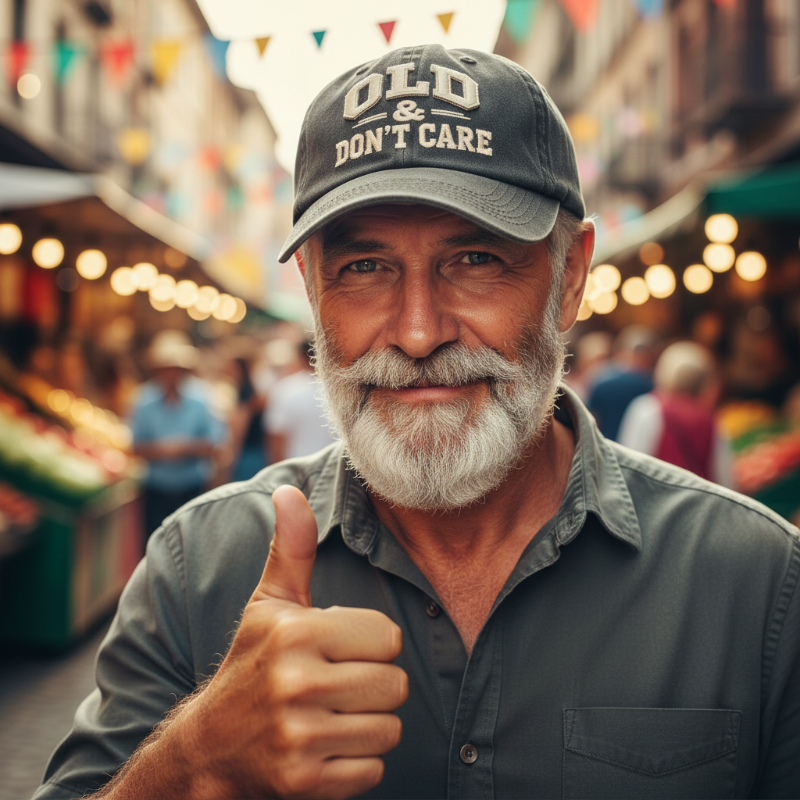 Retrobaseballkeps „Old & Don’t Care“ – Broderad keps i vintage-stil 🧢✨