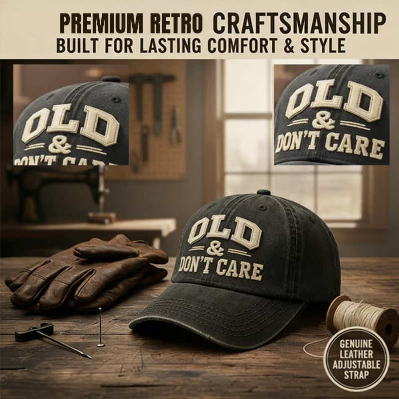 Retrobaseballkeps „Old & Don’t Care“ – Broderad keps i vintage-stil 🧢✨