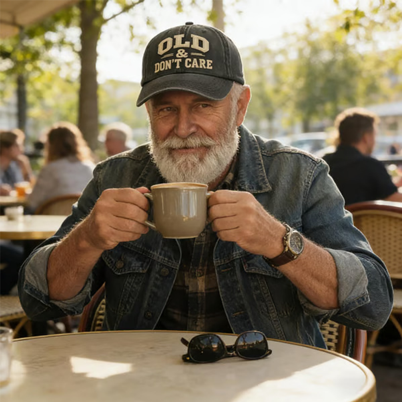Retrobaseballkeps „Old & Don’t Care“ – Broderad keps i vintage-stil 🧢✨